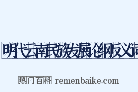 明代云南民族发展论纲反义词是什么意思的图片